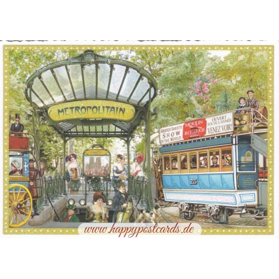 Paris - Metro - Tausendschön Postcard