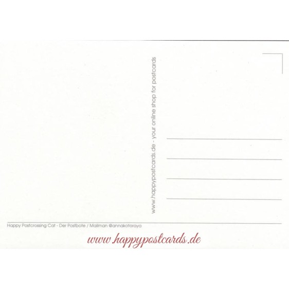 Happy Postcrossing - Postbote - Postkarte