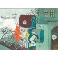 Happy Postcrossing - Mailman - Postcard