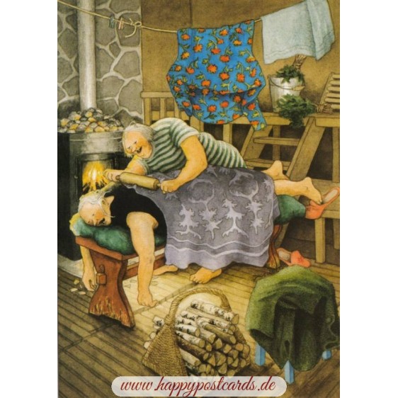 69 - Frauen beim Wellness - Löök Postkarte