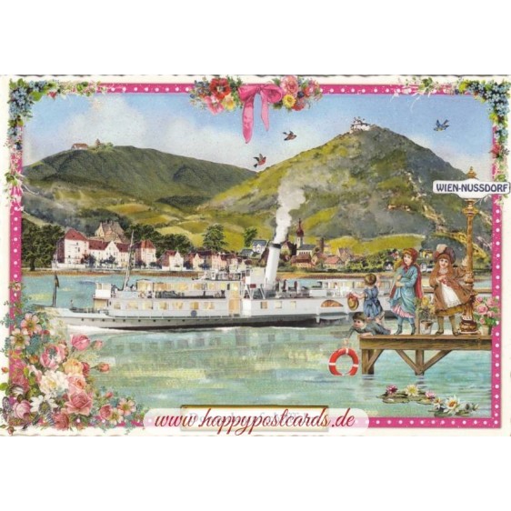 Vienna - Ship on Danube - Tausendschön - Postcard