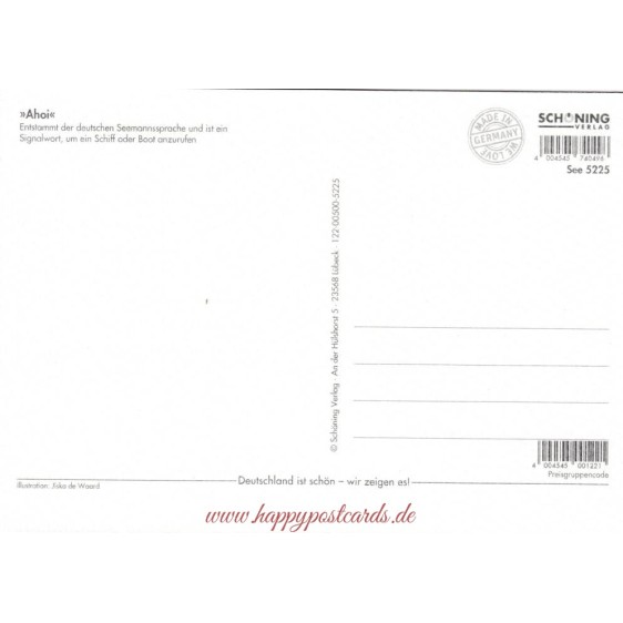 Ahoi - de Waard postcard