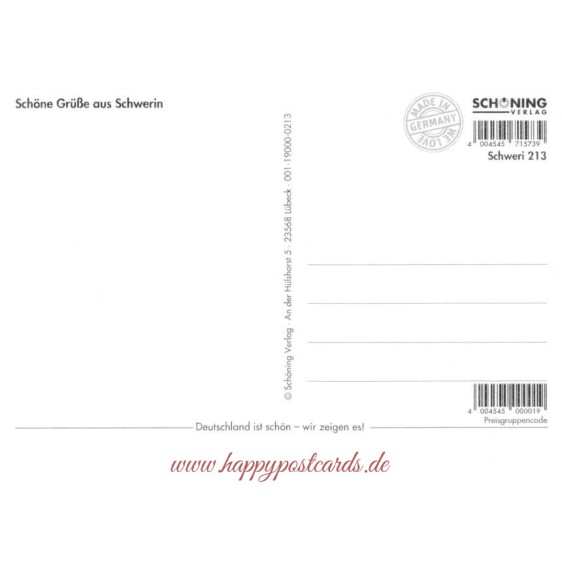 Schwerin - Luftaufnahme - Ansichtskarte