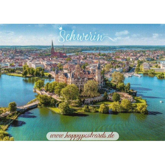 Schwerin - aerial view - Viewcard