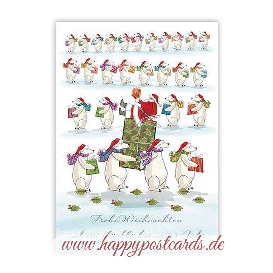 Frohe Weihnachten - Santa with icebears