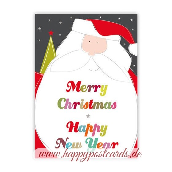 Merry Christmas - Santa - Quire Christmascard