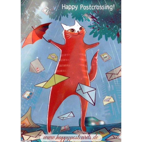 Happy Postcrossing - Waiting for Postcards - Postcard