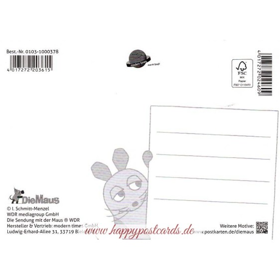 Smoothiemaker - Maus - Postkarte