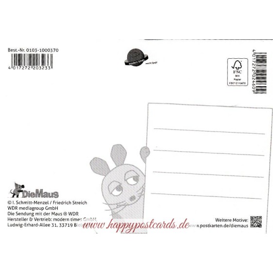 Bescherung bei der Maus - Maus - Postkarte
