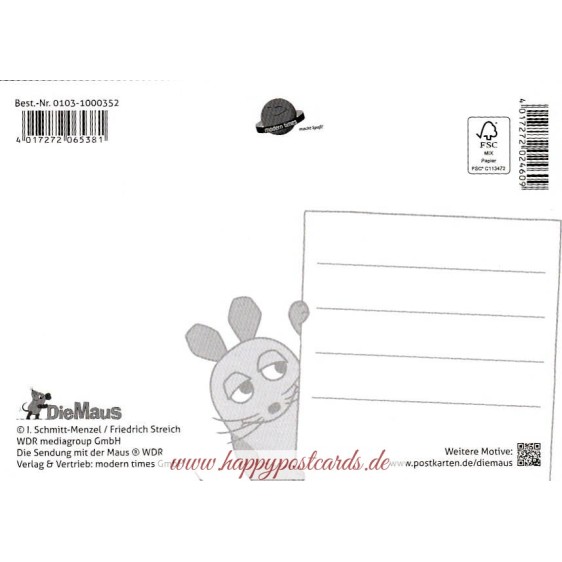 Sonnenuntergang - Maus - Postkarte