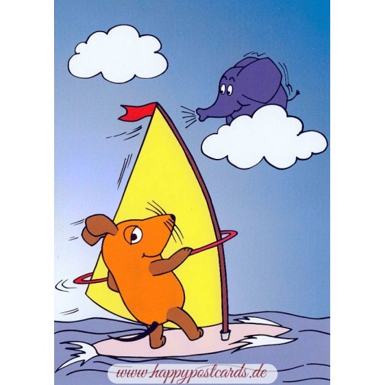 Die Maus beim Surfen - Maus - Postkarte