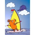 Mouse surfing - Mouse - Postcard