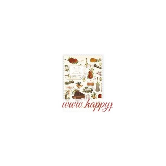 Frohes Fest - Instrumente - Quire Weihnachtskarte