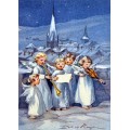 Five angels making music - Postcard