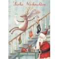 Frohe Weihnachten - Stairs - Christmas - Postcard