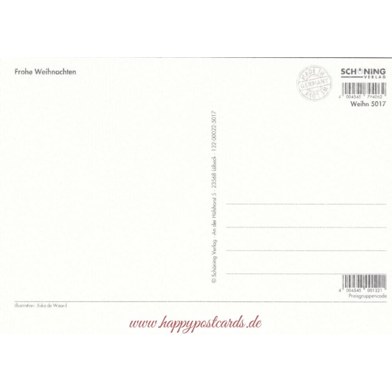 Frohe Weihnachten - Preparations - de Waard postcard