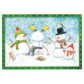 Snowmen - de Waard postcard