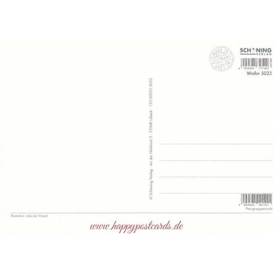 Snowmen - de Waard postcard