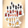Beer glasses - German Memories Postcard