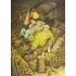 72 - Old Ladies chopping wood - Löök Postcard