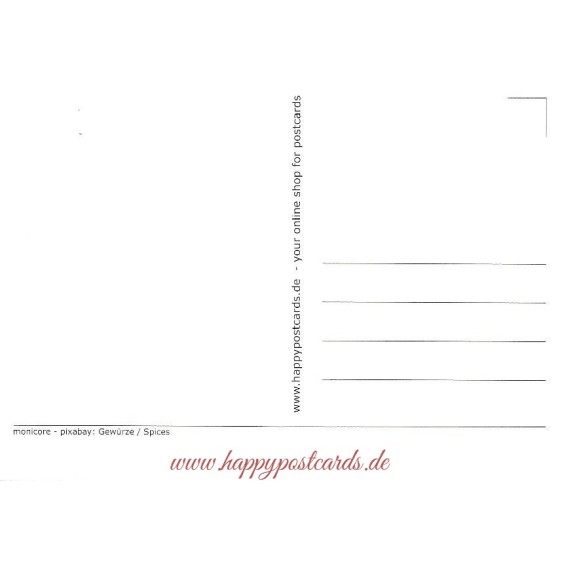Gewürze - Postkarte