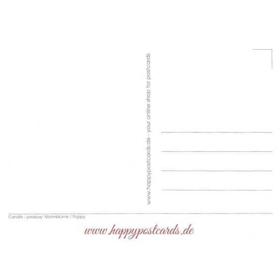 Mohnblume - Postkarte