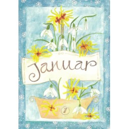 Januar - Schneeglöckchen - Monats-Postkarte