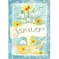 Januar - Snowdrop - Monthly Postcard