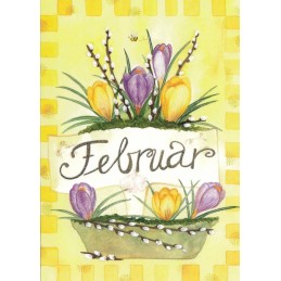 Februar - Crocuses - Monthly Postcard
