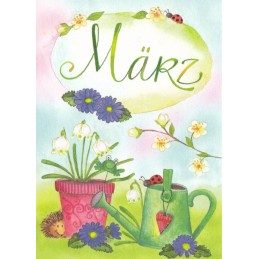 März - Spring Snowflake - Monthly Postcard