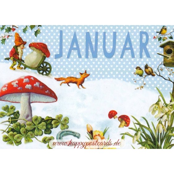 Januar - Carola Pabst - Monats-Postkarte