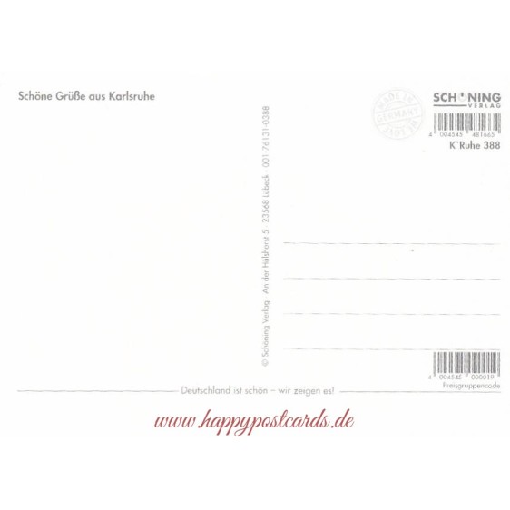 Karlsruhe - Yellow Chronicle - Viewcard