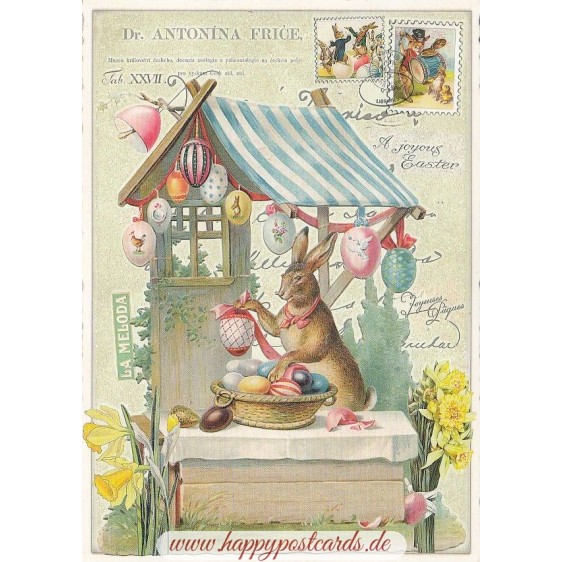 Bunny with Easterbasket - Tausendschön - Postcard