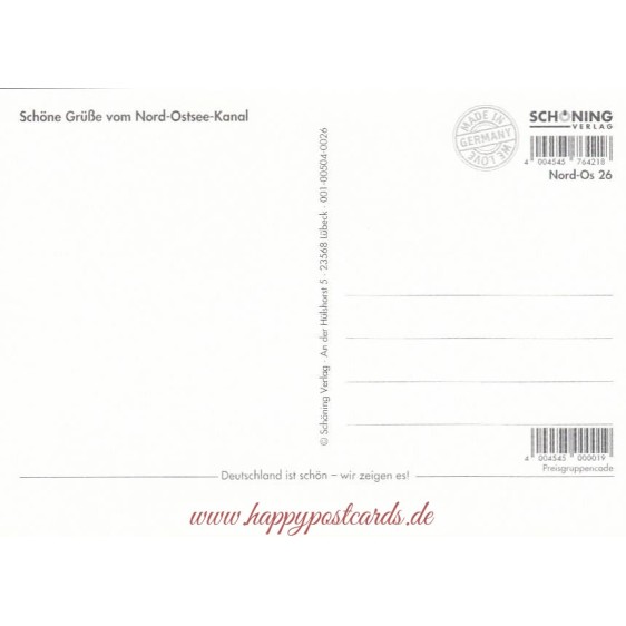 Nord-Ostsee-Kanal - Map - Postkarte