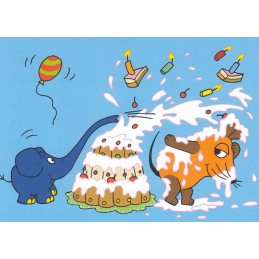 Birthday cake - Mouse  - Postcard