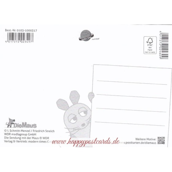 Birthday cake - Mouse  - Postcard