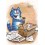 Food Parcel - Blue Cats - Postcard