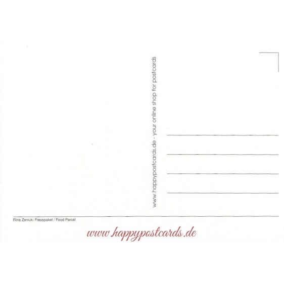 Fresspaket - Blaue Katzen - Postkarte