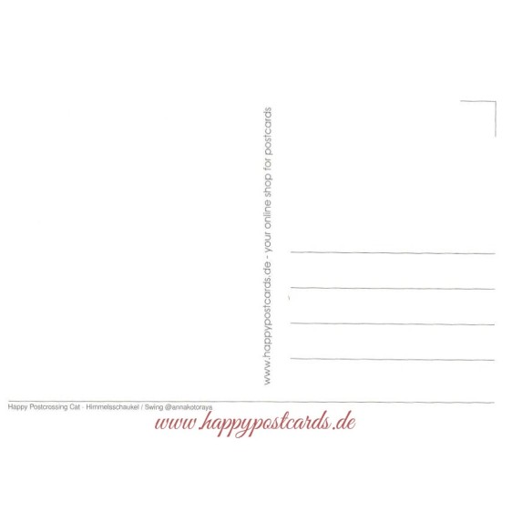 Happy Postcrossing - Himmelsschaukel - Postkarte