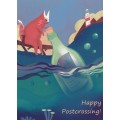 Happy Postcrossing - Message in a Bottle - Postcard
