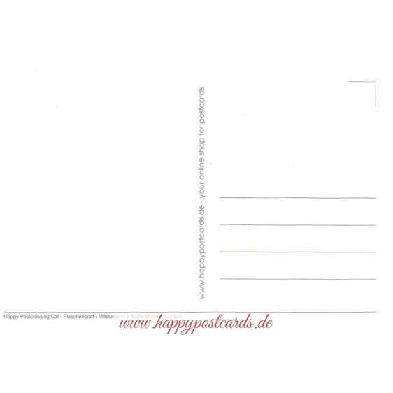 Happy Postcrossing - Flaschenpost - Postkarte