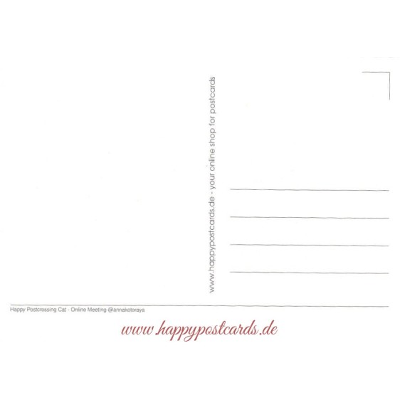 Happy Postcrossing - Online Meeting - Postkarte