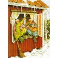 73 - Frauen sitzen im Fenster - Löök Postkarte