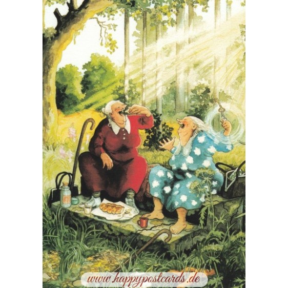 13 - Old Ladies eating in Nature