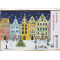 Winterlicher Straßenzug - Leuchtender Adventskalender
