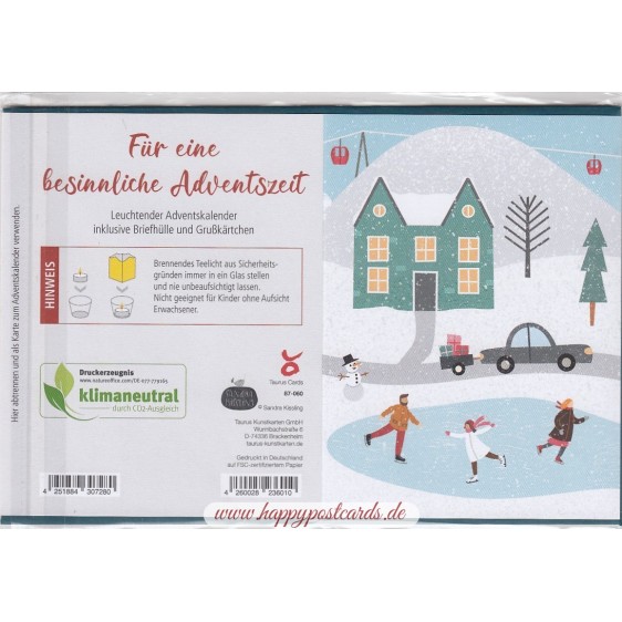 Weihnachtliches Dorf - Leuchtender Adventskalender