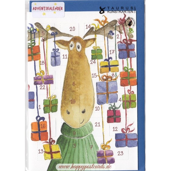 Reindeer with presents - Advent calendar