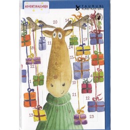 Rentier mit Geschenken - Adventskalender