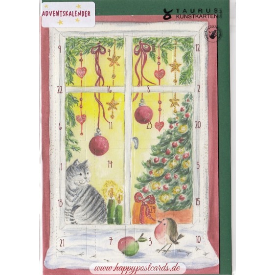 Cat at the window - Advent calendar