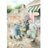 9 - Old Ladies in front of Cafe - postcard
